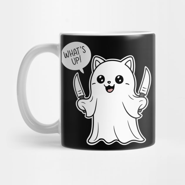 Cute Ghost with knife What's Up by FunnyZone